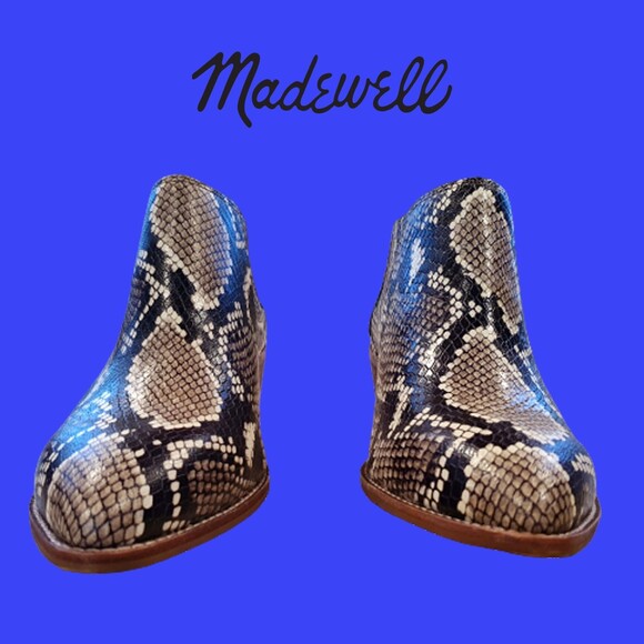 Madewell Snake Print Ankle Boots - Picture 7 of 10